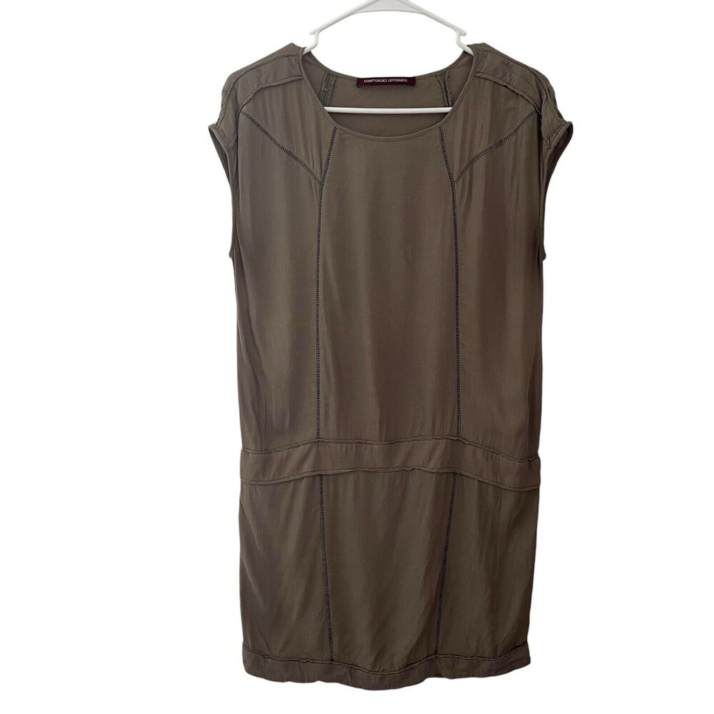 comptoir des cotonniers Womens‎ Mid Length Sheath Dress Tan